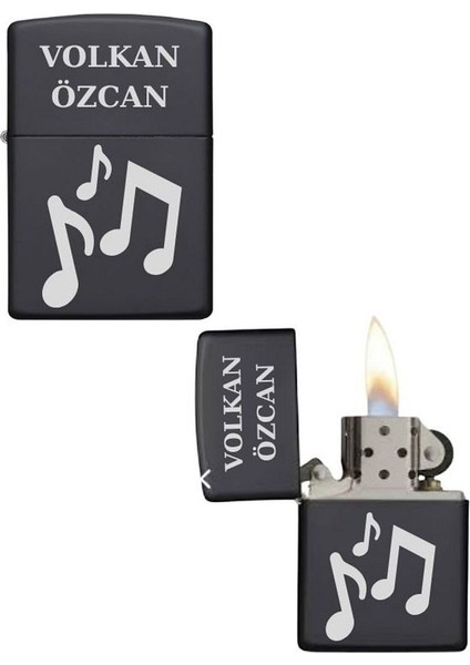 Kişiye Özel Müzik Baskılı Metal Çakmak