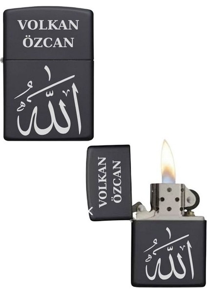 Kişiye Özel Allah Yazılı Metal Çakmak