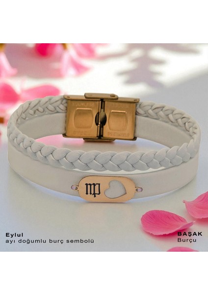 Eylül Ayı Doğumlarına Doğal Beyaz Derili Kalp Figürlü 14 Ayar Altın Plakalı Hediye fiyatları