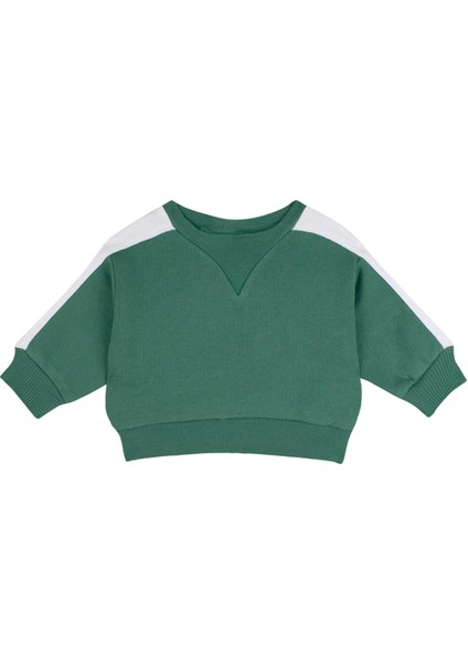 Kontrast Yeşil Sweatshirt Pantolon Set modelleri