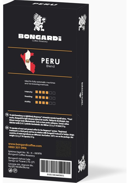 Peru Blend Alüminyum Nespresso Uyumlu Kapsül Kahve fiyatları