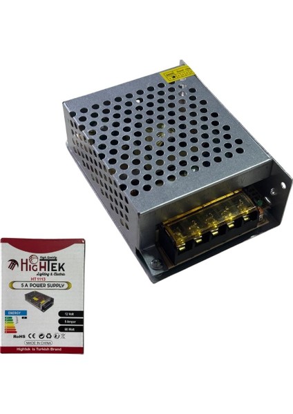 Hıghtek HT-1113 Metal Kasa Adaptör 12 Volt 5 Amper