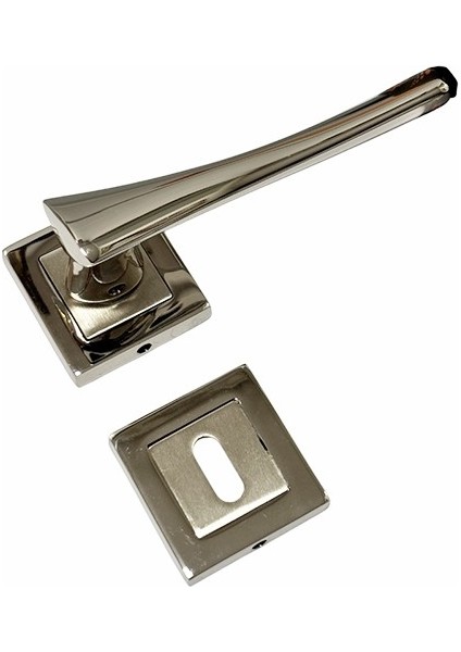 Proline Nikel Saten Oda Kapı Kolu-Kolay Montaj, Iç Kapı Kolu, Modern Kapı Kolu (1 Takım)