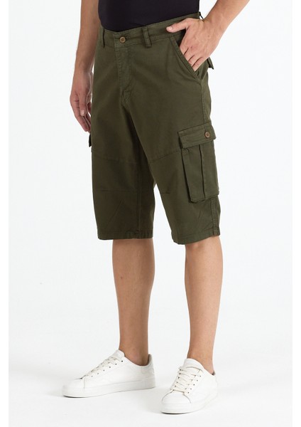 Erkek Kargo Cepli Diz Altı Uzun Şort Renk Bermuda Kapri modelleri