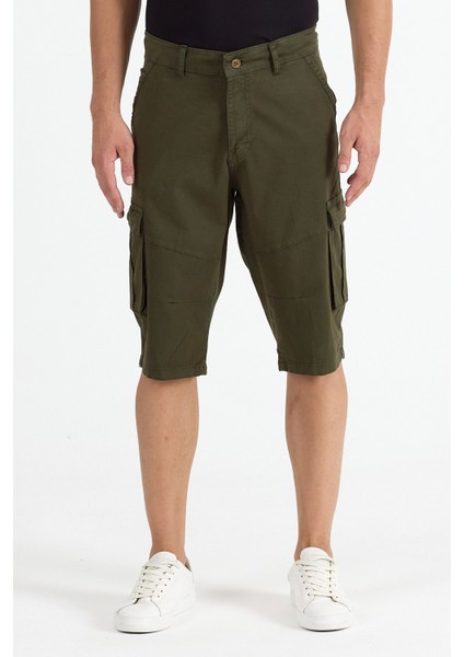 Erkek Kargo Cepli Diz Altı Uzun Şort Renk Bermuda Kapri fırsatları