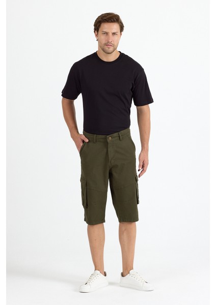Erkek Kargo Cepli Diz Altı Uzun Şort Renk Bermuda Kapri indirimleri