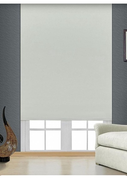 Krem Mat Keten Stor Perde Altı Düz