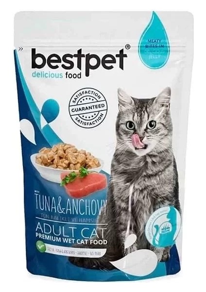 Bestpet Ton Balıklı ve Hamsili Yetişkin Konserve Kedi Maması 85 gr