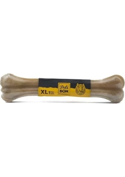 Delibon Deri Pres Vakumlu Kemik Köpek Ödülü Naturel 27 cm 1 Adet