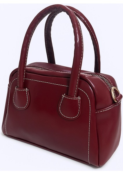 Bordo Renk Kadın Omuz ve El Çantası - Şık ve Zarif Tasarım | Kumsal Allure fiyatları