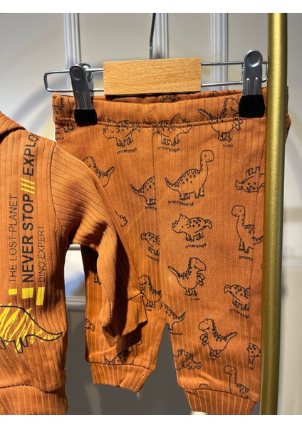 Dinazor Kahverengi 3 Lü Fitilli Erkek Alt-Üst Takım modelleri