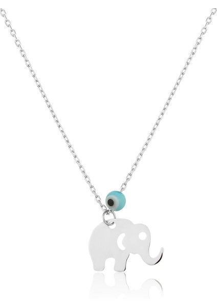 Nazar Boncuklu Fil Kolye Rose