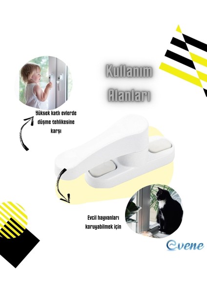 Pvc Kapı ve Pencere Emniyet Kilidi 10 Adet Çekmeli Pimapen Kilit