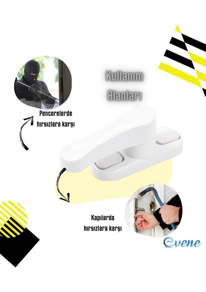 Pvc Kapı ve Pencere Emniyet Kilidi 10 Adet Çekmeli Pimapen Kilit