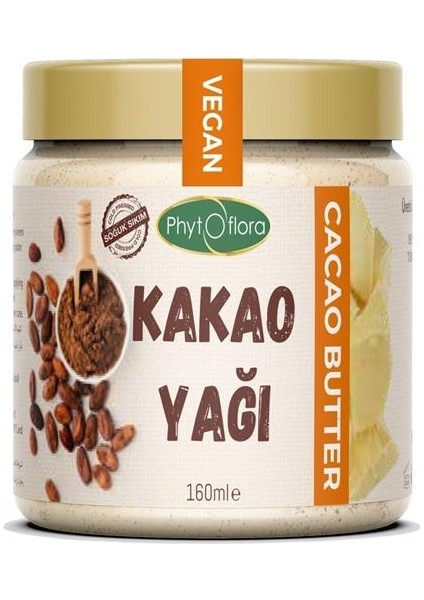 Katı Soğuk Sıkım Kakao Yağı 160ML