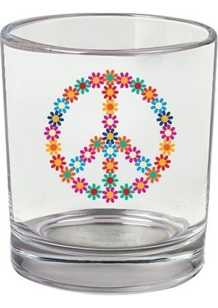 Barış Sembollu Viski Bardağı - Sembollu Bardak