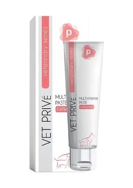 Vet Prive Multivitamin Desteği Sağlayan Kedi ve Köpekler Için Malt Macun 100 gr