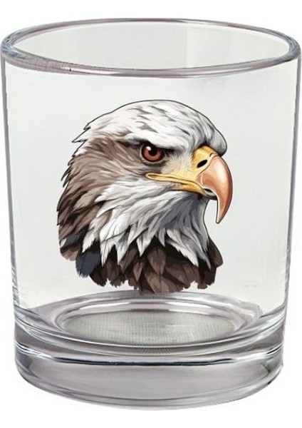 Kartal Baskılı Viski Bardağı - Kartallı Bardak
