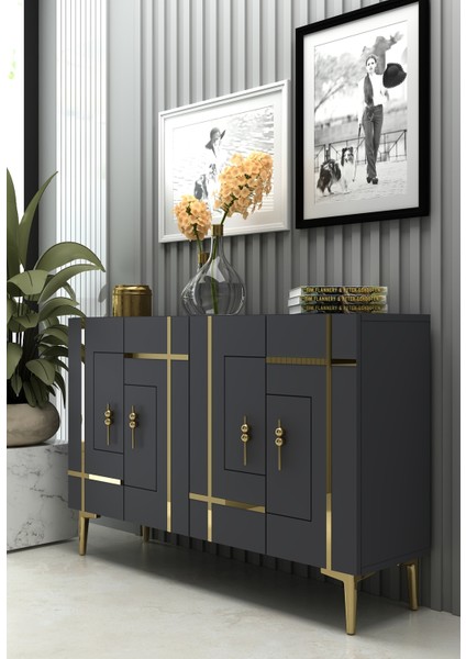 Sinact (KM120) Konsol, Kahve Köşesi, Ayakkabılık, Ofis Evrak Dolabı, Mutfak Kiler Dolabı Aa