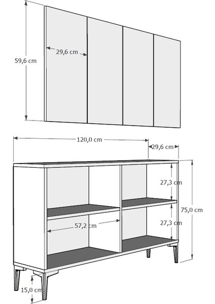 Sinact (KM120) Konsol, Kahve Köşesi, Ayakkabılık, Ofis Evrak Dolabı, Mutfak Kiler Dolabı Aa fırsatları