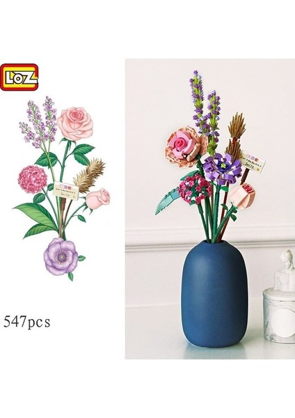 Mini Ebedi Çiçekler Yapı Blokları 3ü 1 Arada Buket Seti (Yurt Dışından) fiyatları
