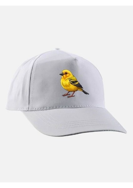 Kanarya Baskılı Şapka - Kanaryalı Şapka