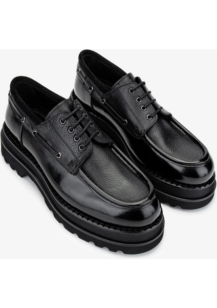 Erkek Hakiki Deri Siyah Casual Ayakkabı 771 502 Erk Ayk Y24 Syh Fltr/acma fiyatları