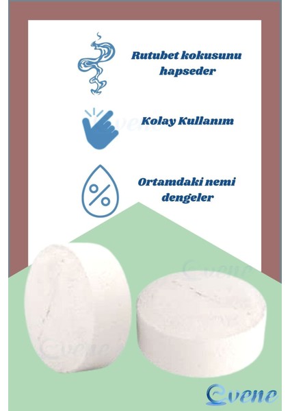 Nem Alıcı 2 Adet 450 gr Yedek Tablet Rutubet Giderici Önleyici Emici Küf Engelleyici