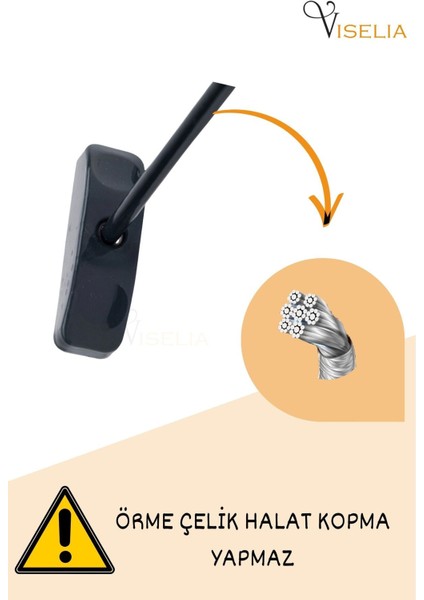 Antrasit Pencere Kilidi 3 Adet Halatlı Çocuk Güvenlik Emniyet Hırsız Pimapen Pvc Kapı Bebek Kilidi