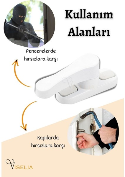 Pencere Emniyet Kilidi Çocuk Hırsız Kilidi Çekmeli Metal Kilit