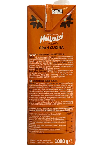 Bitkisel Krema Gran Cucina 1 Lt fiyatları