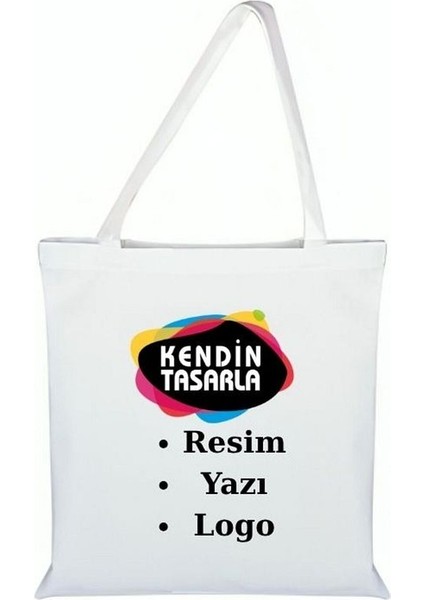 Kişiye Özel Bez Çanta - Resim Baskılı Çanta - Özel Yazılı Çanta