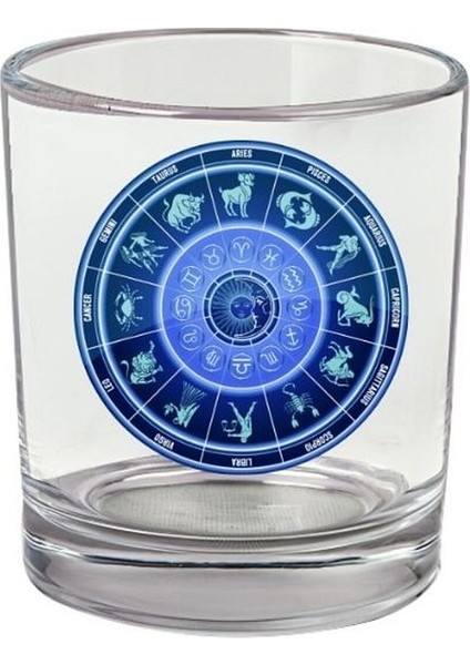 Astroloji Baskılı Viski Bardağı - Burçlu Bardak