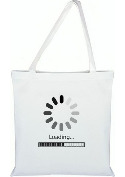 Yükleniyor Baskılı Bez Çanta - Loading Baskılı Çanta
