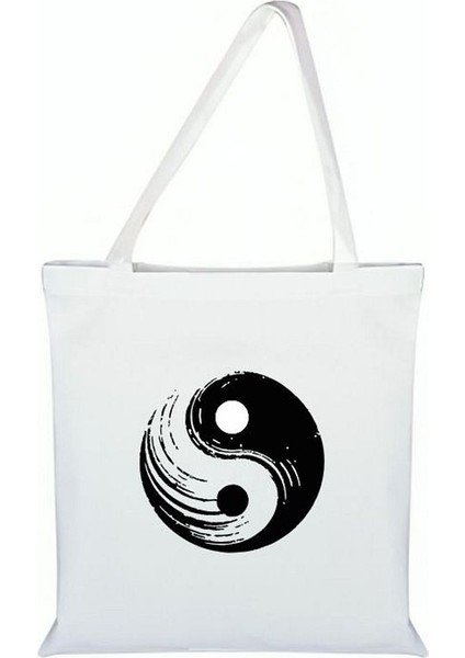 Ying Yang Baskılı Çanta - Sembollü Çanta