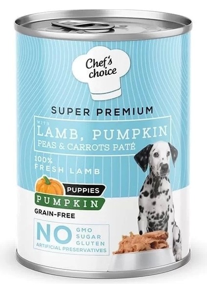 Chefs Choice Kıyılmış Kuzu Etli ve Balkabaklı Yavru Köpek Konservesi 400 gr