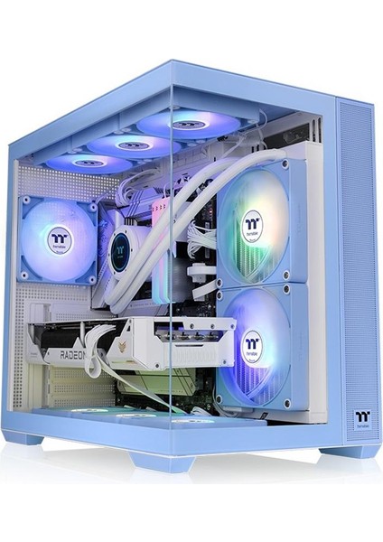 View 380 Hydrangea Blue 4X120MM Argb Fanlı Back-Connect Destekli Midt Atx Kasa