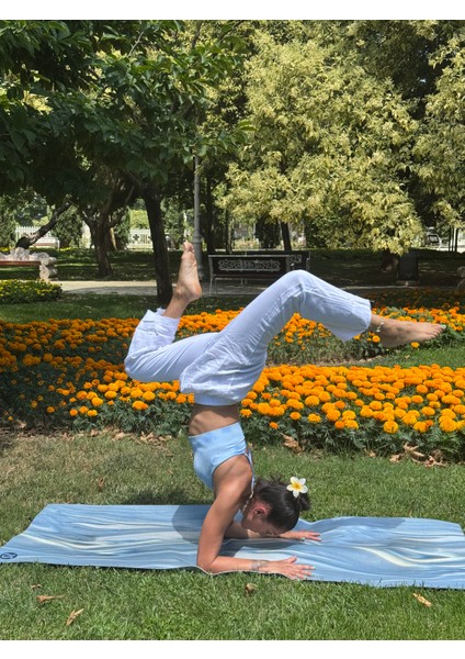 Beyaz Müslin %100 Pamuk Şalvar Pantolon Kadın Günlük Bohem Tarz Rahat