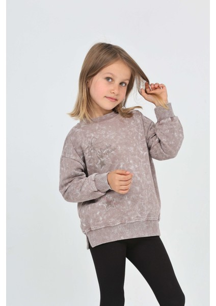 Kız Çocuk Yıldız Baskılı Sweatshirt fiyatları