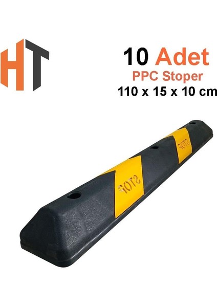 plastik oto park araç stoperi 110 cm 10'lu set