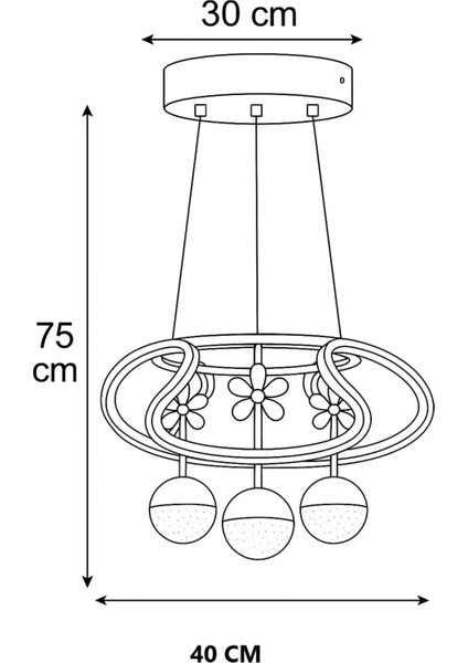 Rodin 4'lü Gold Sarkıt Beyaz Power LED Taşlı Ledli Avize