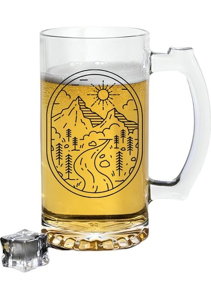 Manzara Baskılı Bira Bardağı - Bira Bardak