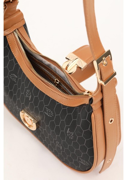 Siyah-Camel Kadın Omuz Çantası Levidor 930211 fırsatları