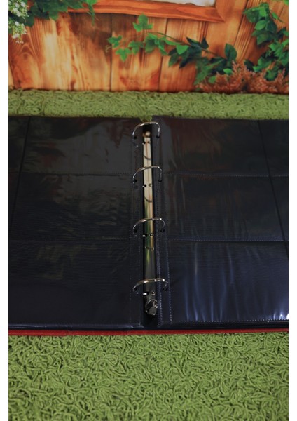 10x15 cm 600’lük Deri Klasör Tipi Fotoğraf Albümü Kırmızı