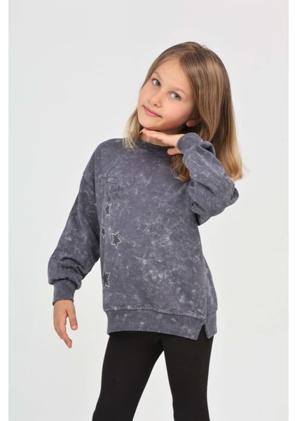 Kız Çocuk Yıldız Baskılı Sweatshirt fiyatları