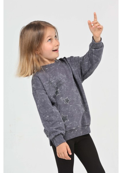 Kız Çocuk Yıldız Baskılı Sweatshirt fırsatları