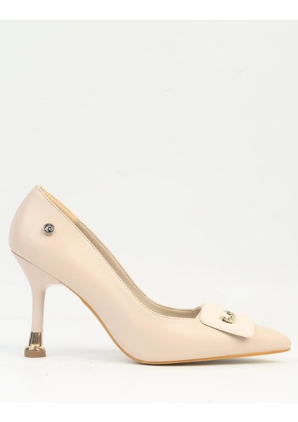 Bej Kadın Topuklu Ayakkabı PC-54029 Z