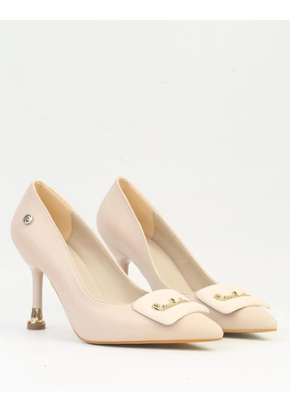 Bej Kadın Topuklu Ayakkabı PC-54029 Z fiyatları