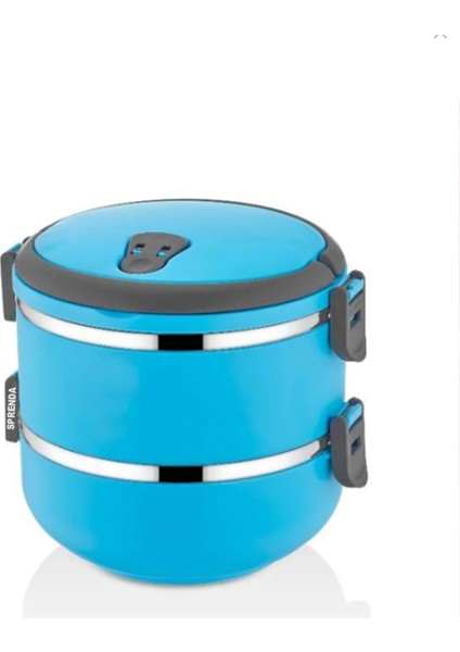 2 Li Mandallı Sefer Tası Çelik Yemek Termosu