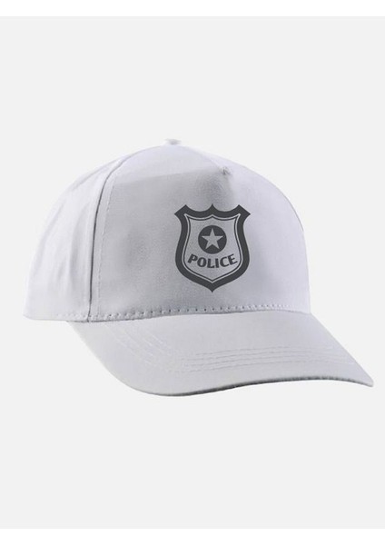 Polis Baskılı Şapka - Polis Logolu Şapka